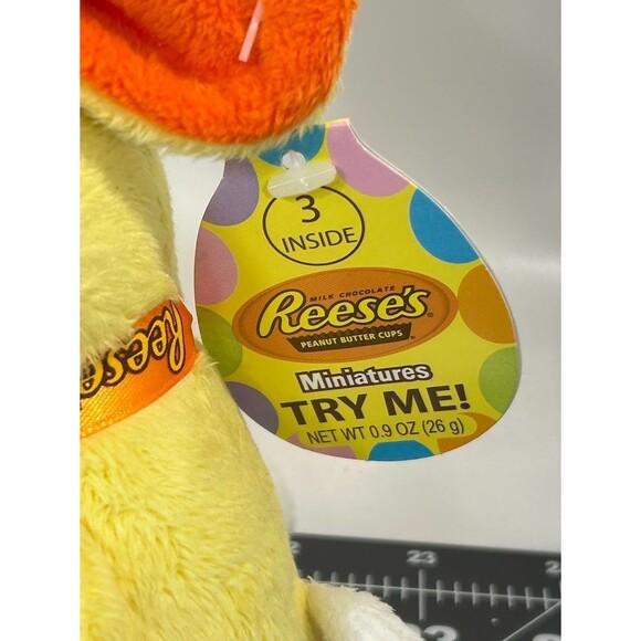 2 Reese's Yellow & Brown Bunny Rabbit Plush Floppy Ears Peanut Butter Sings 9" - Picture 13 of 16